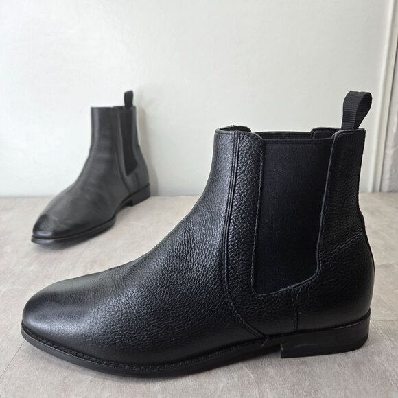 Coach Other - Coach Pull On Chelsea Boots Mens Sz 8.5 Black Leather Minimalist Preppy Booties